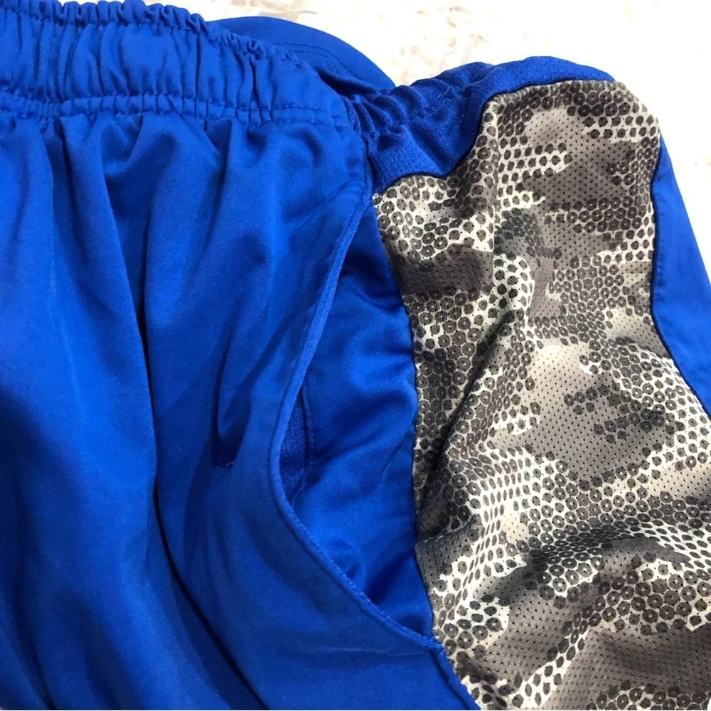 Nike Dri Fit MLB baseball Fly Performance Shorts Grey Blue‎ Large